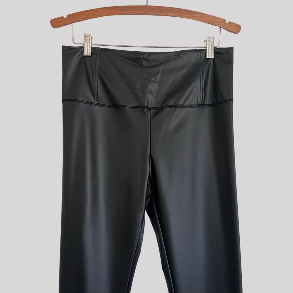 Shoe Dazzle Black Faux Leather Leggings - Picture 5 of 6